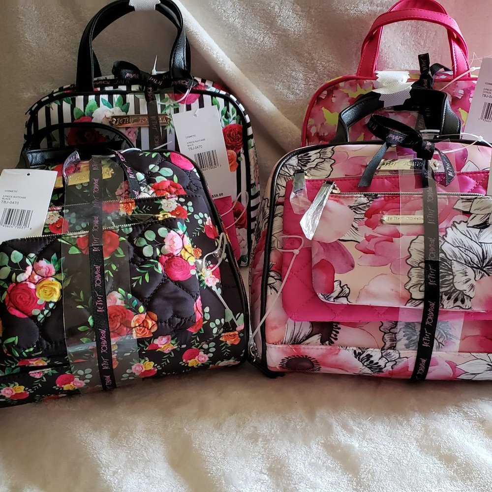 Betsy Johnson 3 piece Cosmetic Cases
